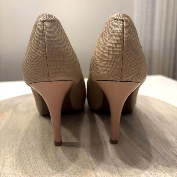 Vizzano Women's Terracota Classic Peep Toe Leather Pumps‎ Shoes Heels US Size 10 - Picture 7 of 11